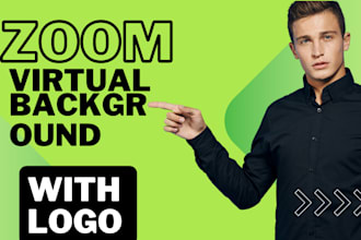 create a zoom virtual background with logo