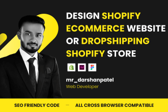 create ecommerce shopify website, shopify store or figma to shopify