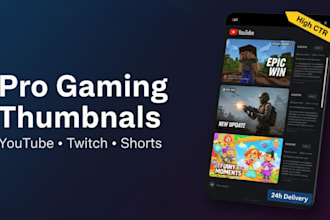 create pro thumbnails for youtube, twitch and shorts