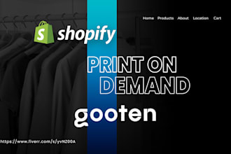 create shopify print on demand store with gooten pod