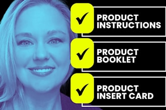 design product instruction booklet inserts