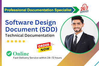 do or edit software design document sdd and technical documentations