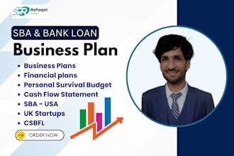 prepare a complete sba ready business plan for USA startups loan UK and canada