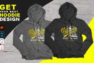 do amazing hoodie design, sweatshirt and typography t shirt design