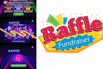 design raffles event ticket web, gaming website and  competition website, raffle