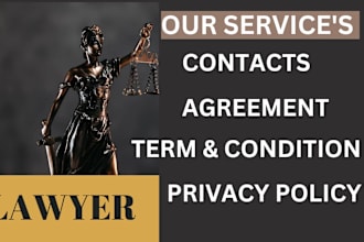 draft legal contracts, agreements, nda, terms and conditions
