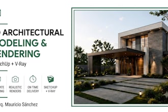 create 3d architectural models in sketchup and vray
