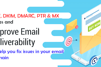 improve email deliverability by fixing spf, dkim, dmarc, ptr and spam issues