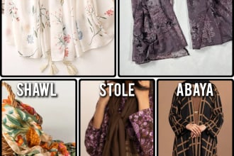 design scarf, bandana, stole, shawl and hijab for fabric printing