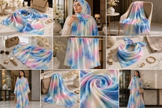 create luxury designs for scarfs, shawls hijabs and abayas