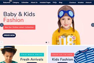 design money making baby clothing shopify store kids clothing store baby website