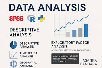 perform professional data analysis using spss, r, python, and excel