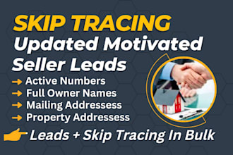 do real estate skip tracing for you in bulk
