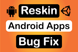 reskin, redesign, fix bugs codecanyon android and unity app and games