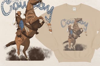 western vintage logo and t shirt for your brand