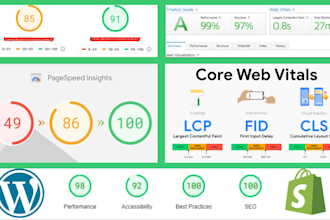 fix core web vitals, lcp, cls, fid issues, and website speed optimization
