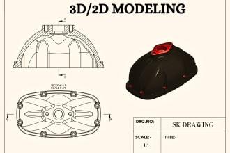 do custom 3d , 2d design , 3d printing , industrial , cnc design
