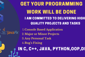 help you in c cpp java and python projects and tasks