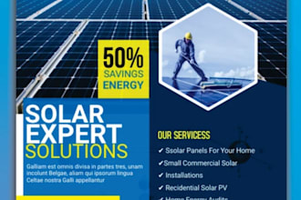 do design creative solar flyer for your solar business