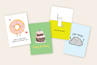 design cute, customized greetings cards for any occasion