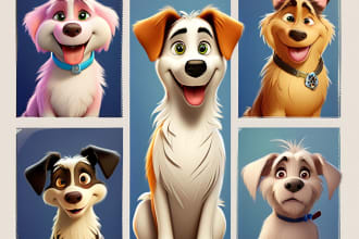 design a custom disney pet portrait