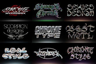 design chrome text effect