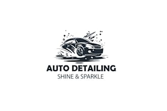car detailing automotive or business logo design