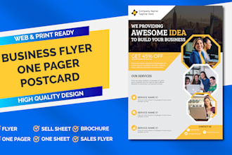 do attractive flyer, one pager, postcard, rack card design