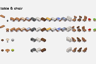 make a pixel art object as a tileset for your gather town