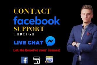 contact meta facebook support to fix business manager, ad account issues