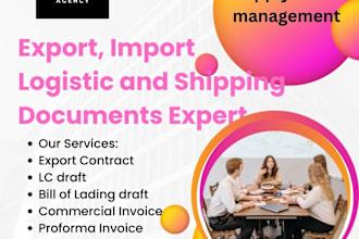 make an import, export shipping docs against lc, sales con