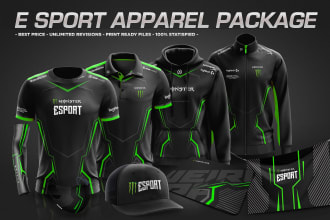 design customized esport jersey and esport apparel
