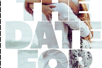 design a custom wedding invitation, save the date