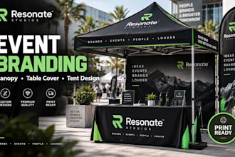 design canopy tent table cover and trade show branding