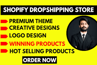 build shopify website, design or redesign shopify store, dropshipping store