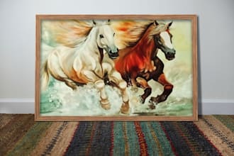 draw a real oil or acrylic painting on canvas
