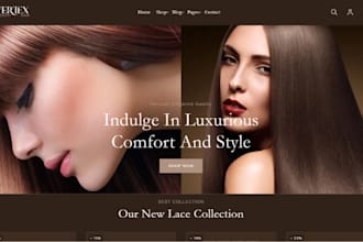 design hair extension shopify store hair website salon store beauty website