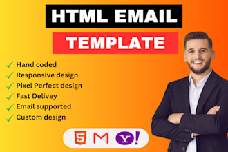 create professional HTML email template or newsletter