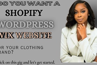 build shopify clothing store wordpress, wix clothing website