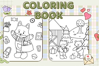 custom bold easy coloring pages cozy scenes