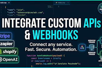 connect rest API custom webhook integration stripe zapier script