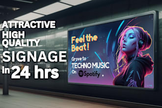 design quality billboard signage with mockups in 24 hrs