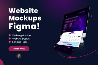 create stunning website mockups, figma design, ux, ui, uiux, and website design