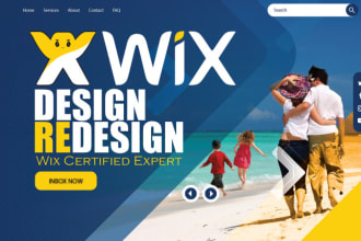 design wix website, redesign wix website, wix studio website