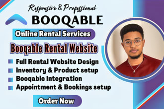 do booqable rental services website design, setup booqable online rental website