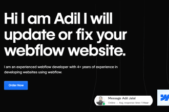 add content , update or fix your webflow website