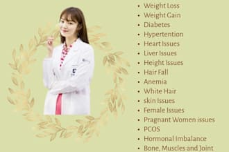 be your nutritionist and create diet plans for you