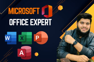 expert in ms office, ms word transcription, ms excel, access and powerpoint