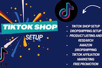 set up tiktok shop dropshipping with product hunting,automation,tiktok ads