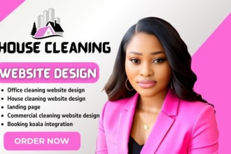 build house cleaning website, office cleaning website, cleaning service website